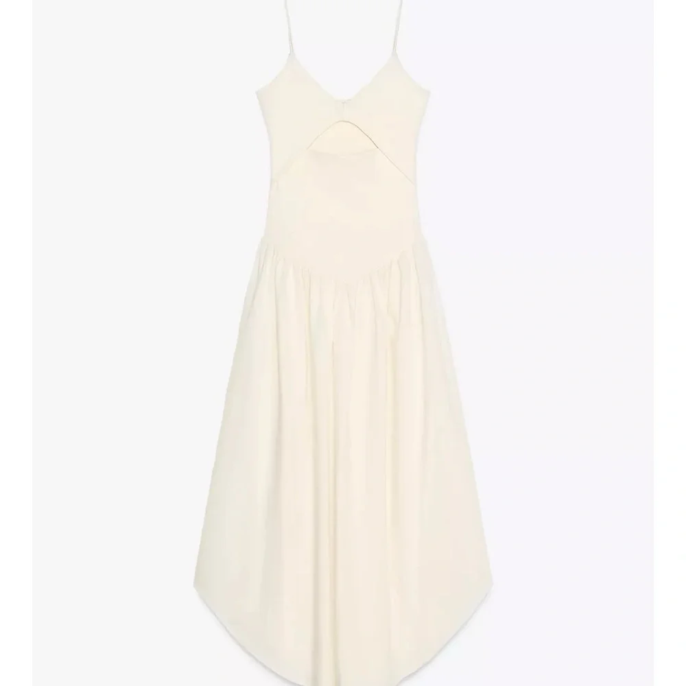 Zara Cream Cut Out Combination Dress - Picture 2 of 3
